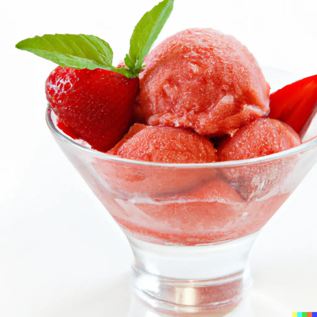 Jahodový sorbet